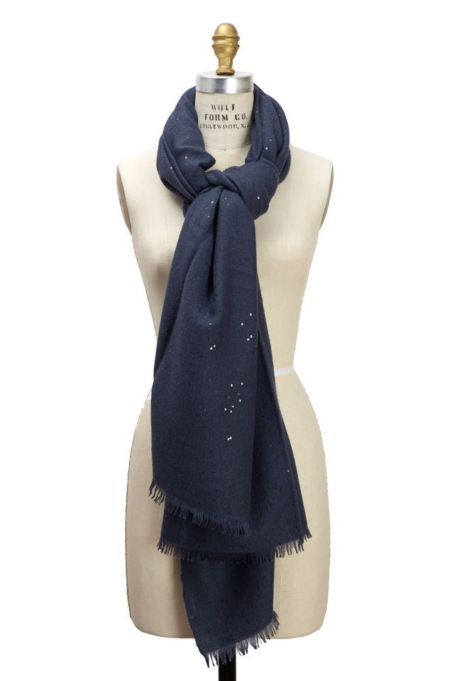 Galaxy Cashmere & Silk Pailette Scarf