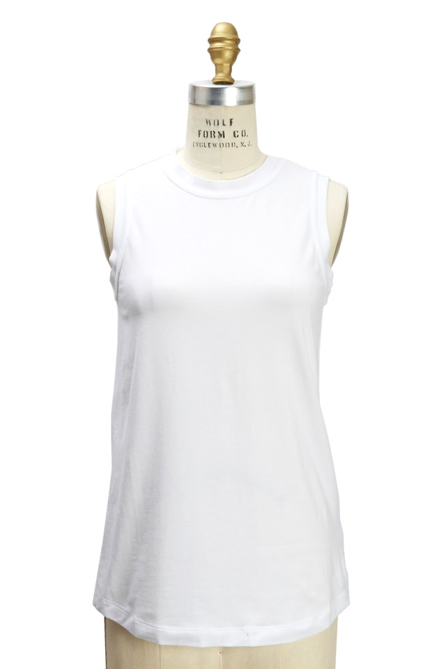 White Cotton Tank Top