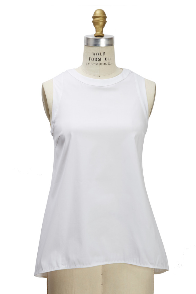 White Poplin Blouse
