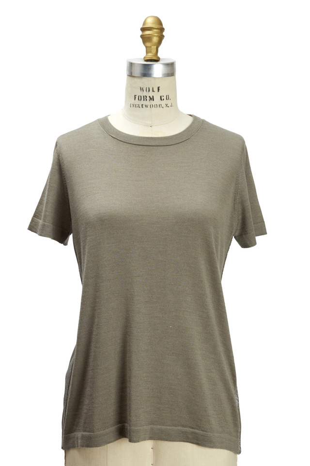 Military Cashmere & Silk Monili Pullover