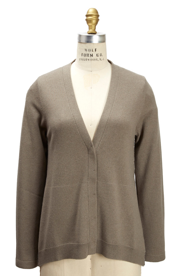 Military Cashmere Cardigan