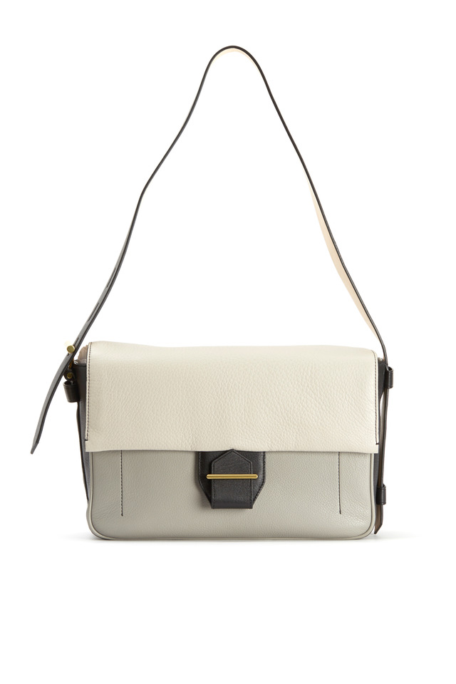 Standard Grey & Black Deerskin Shoulder Bag