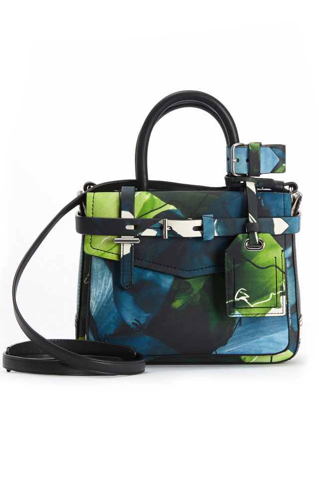 Micro Boxer Floral Leather Tote