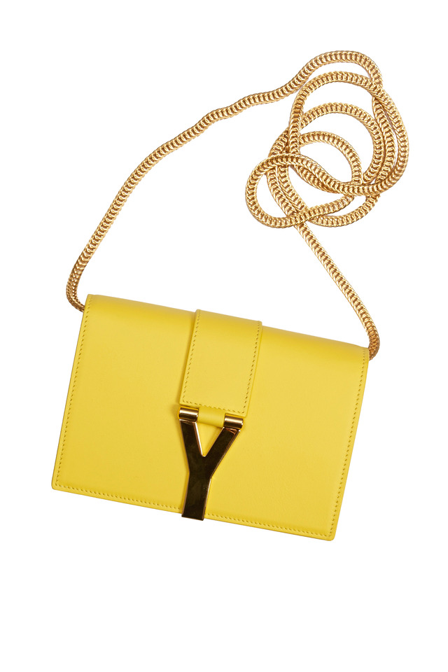 Soleil Yellow Leather Small Satchel