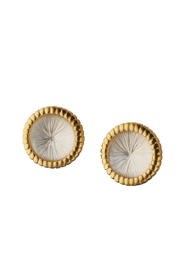 Yellow Gold Starburst Stud Earrings
