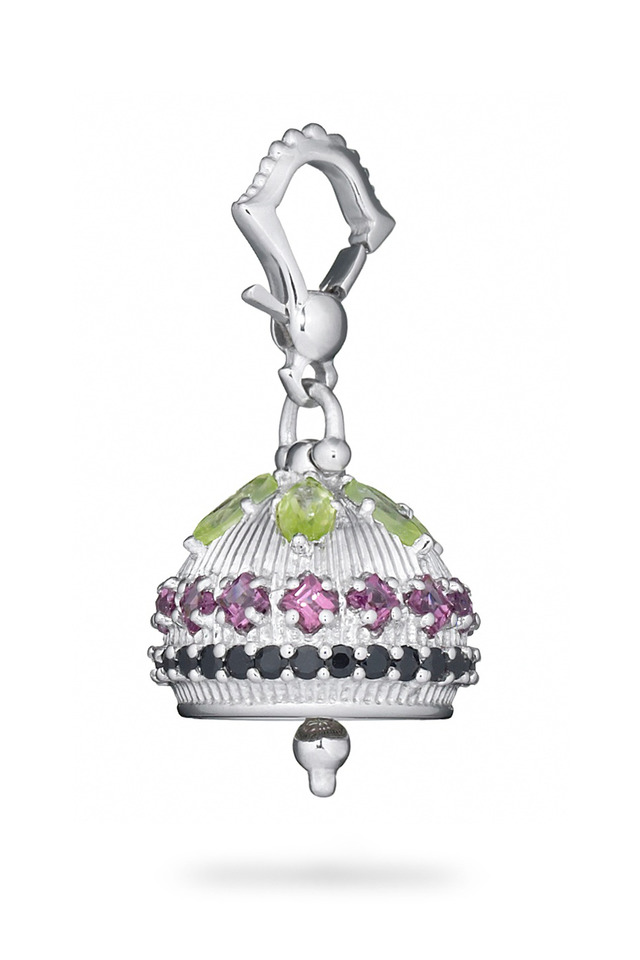 Mediation Bell Sterling Silver Peridot Pendant