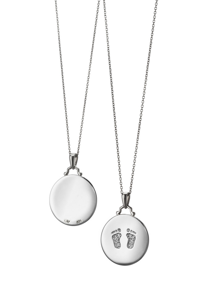 Sterling Silver Baby Feet Charm Necklace
