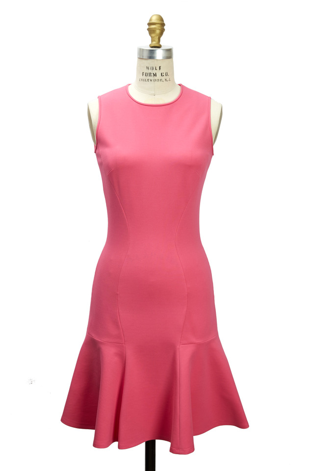 Ponte De Roma Carnation Jersey Flare Dress