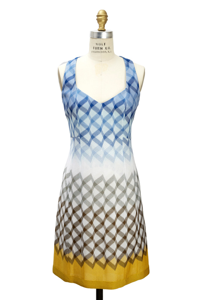 Blue Fishnet Dress