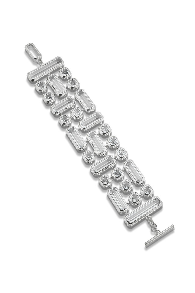 Sterling Silver Rock Crystal Bracelet