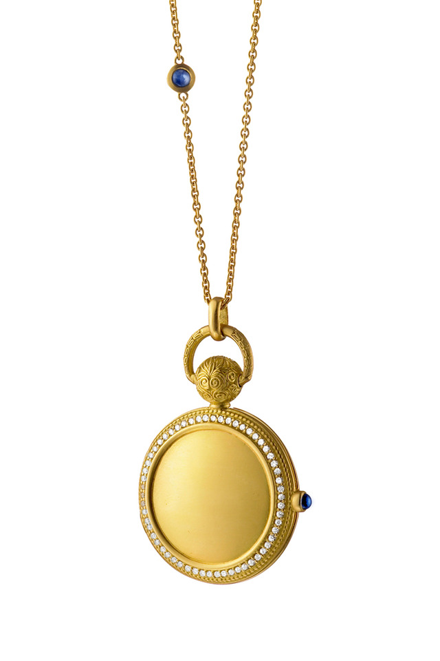 Gold Diamond Pocket Watch Locket