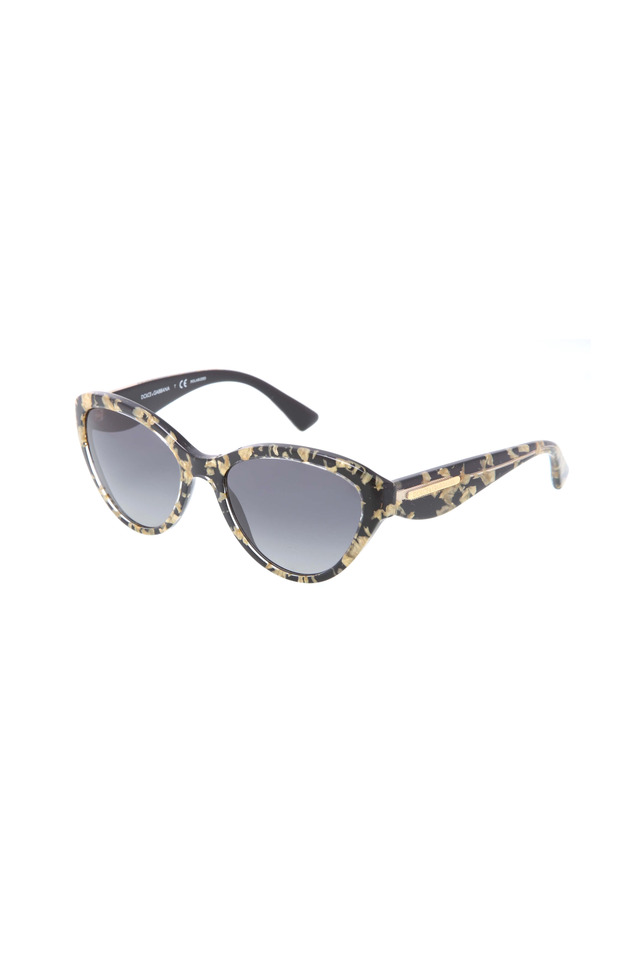 Cat-Eye Black And Gold Sunglasses