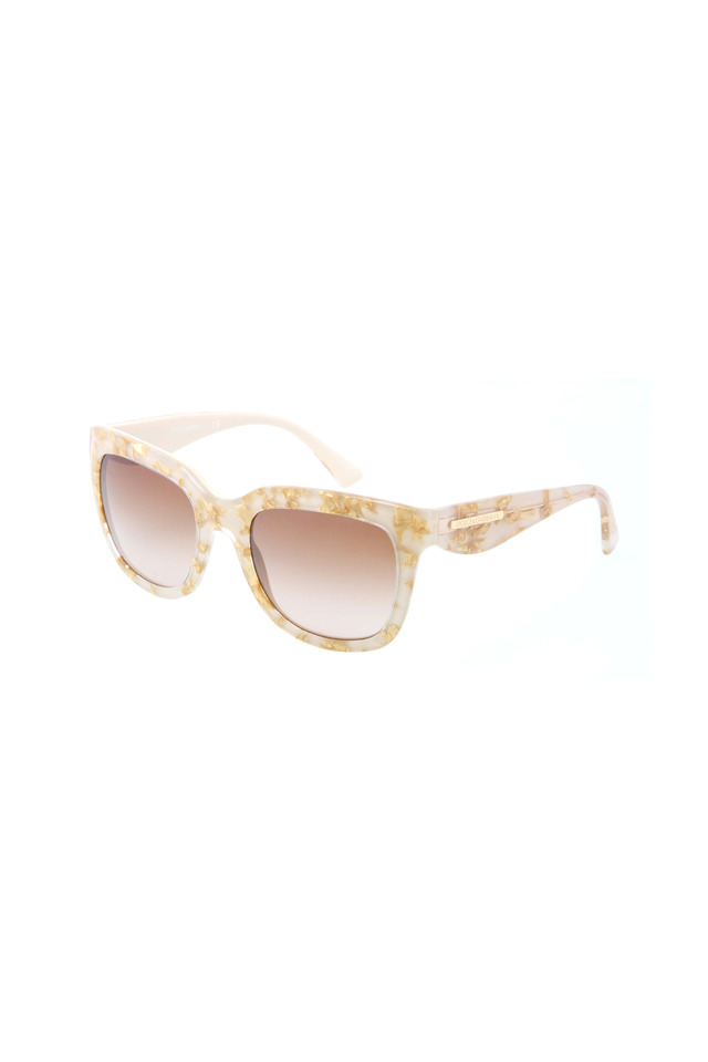 Square Cream & Gold Leaf Sunglasses