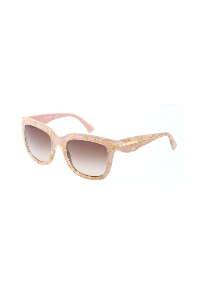Square Pink & Gold Leaf Sunglasses
