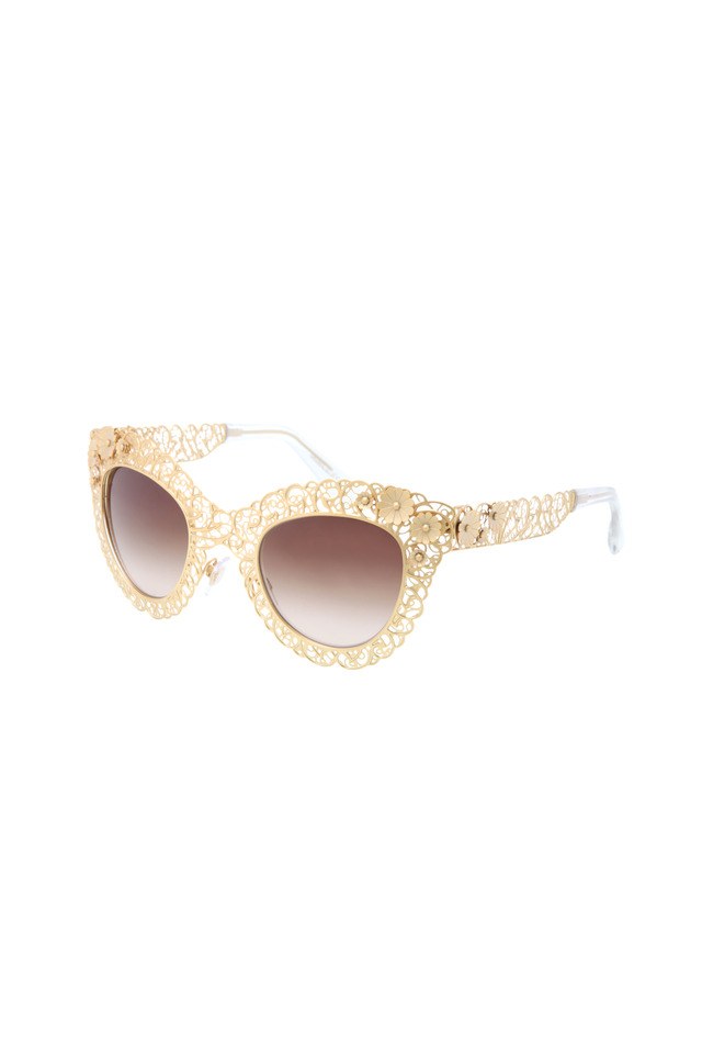 Gold Cat-Eye Sunglasses