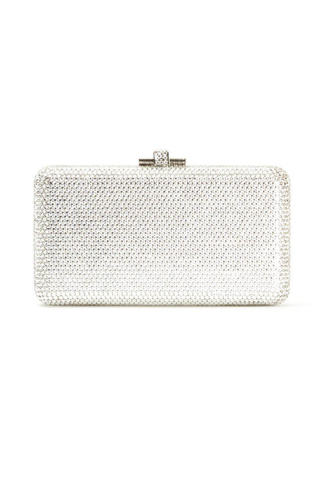 Airstream Silver Beaded Minaudiere Clutch