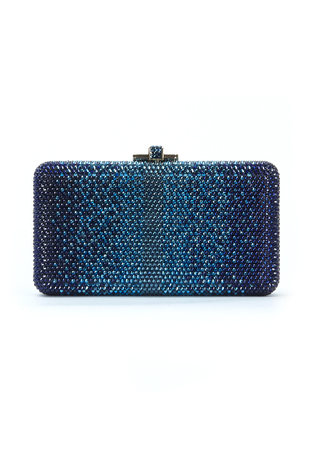 Airstream Indigo Blue Beaded Minaudiere Clutch
