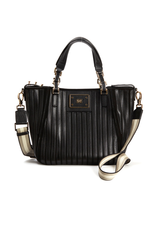 Belvedere Black Leather Small Shoulder Bag