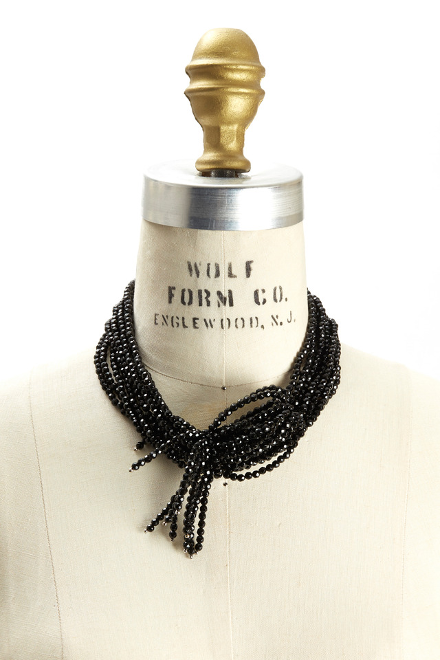 Black Agate Multi Strand Necklace
