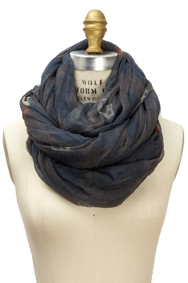 Camouflage Print Cashmere Scarf