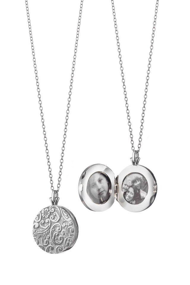 Sterling Silver Floral Patterned Locket