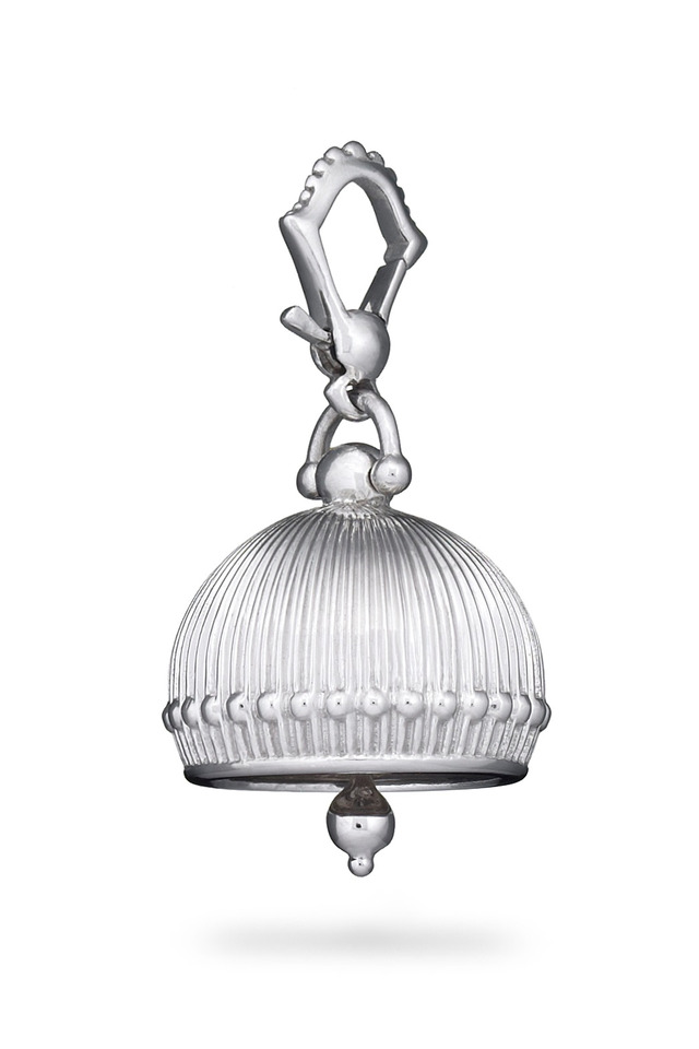 Meditation Bell Sterling Silver Plain Pendant