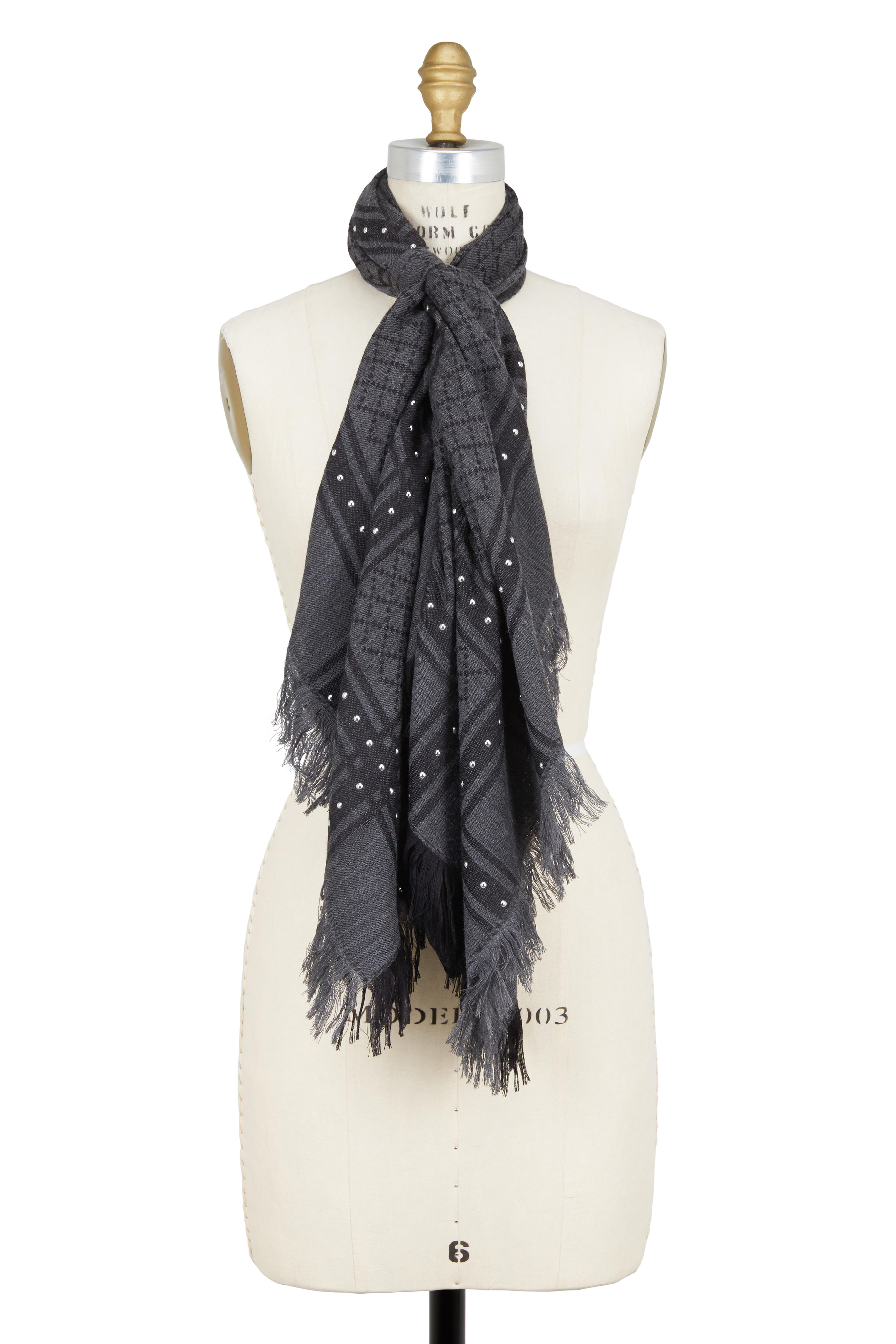 dark grey gucci scarf