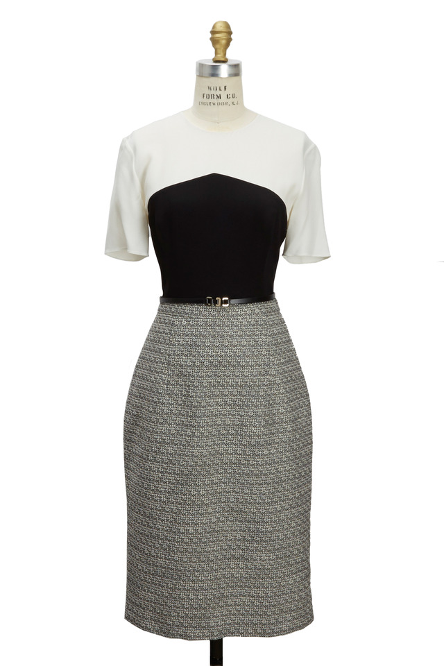 Black & White Tweed Dress