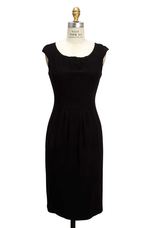 Black Jersey Crepe Sheath