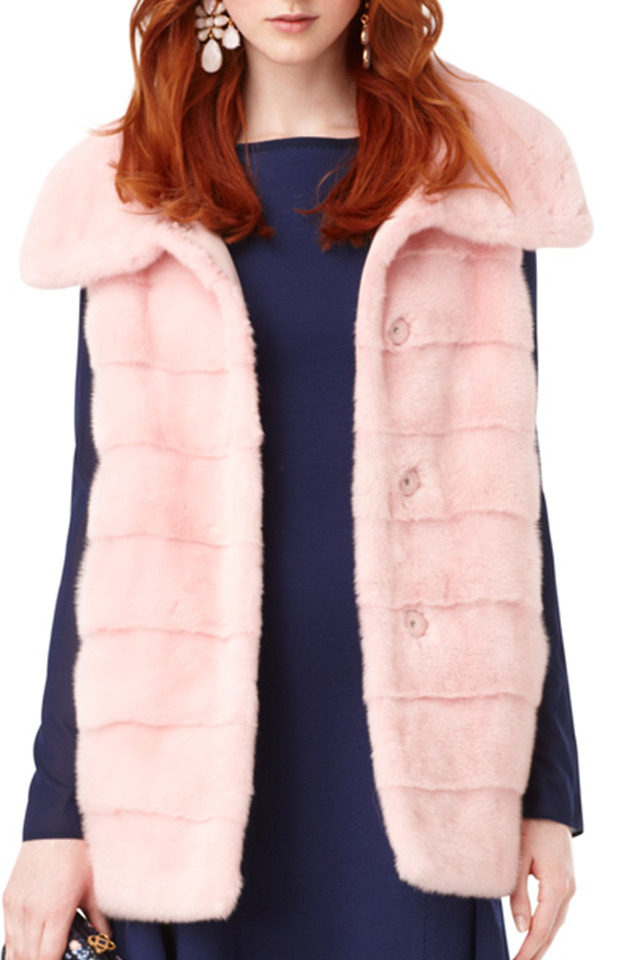 Pink Mink Vest