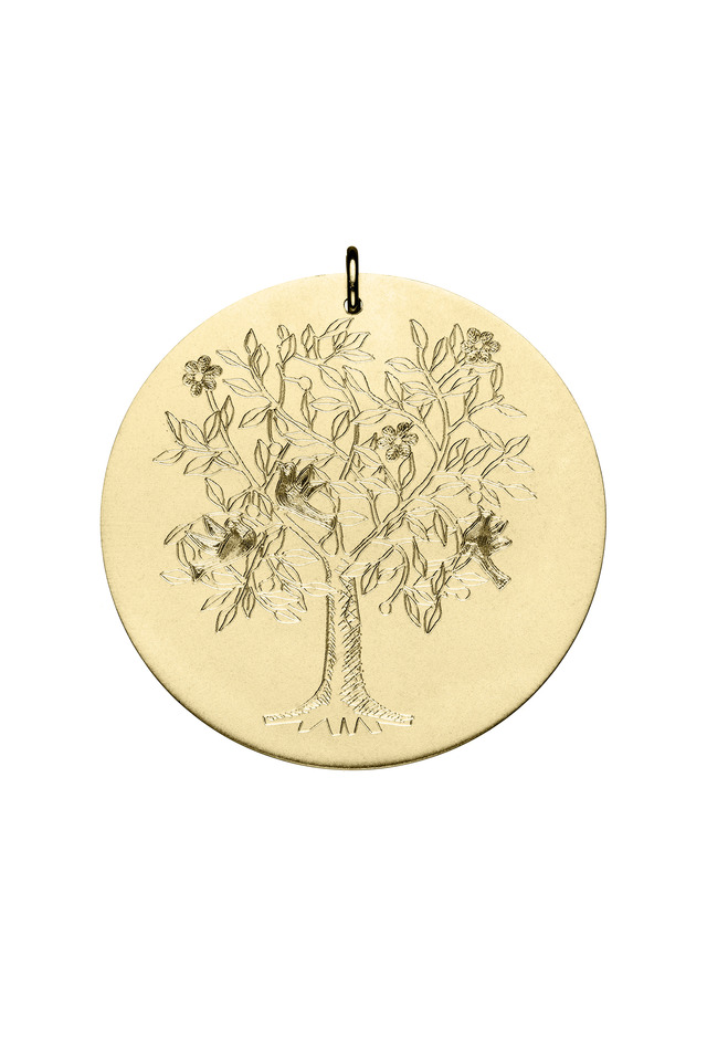 Yellow Gold Tree of Life Charm, Large