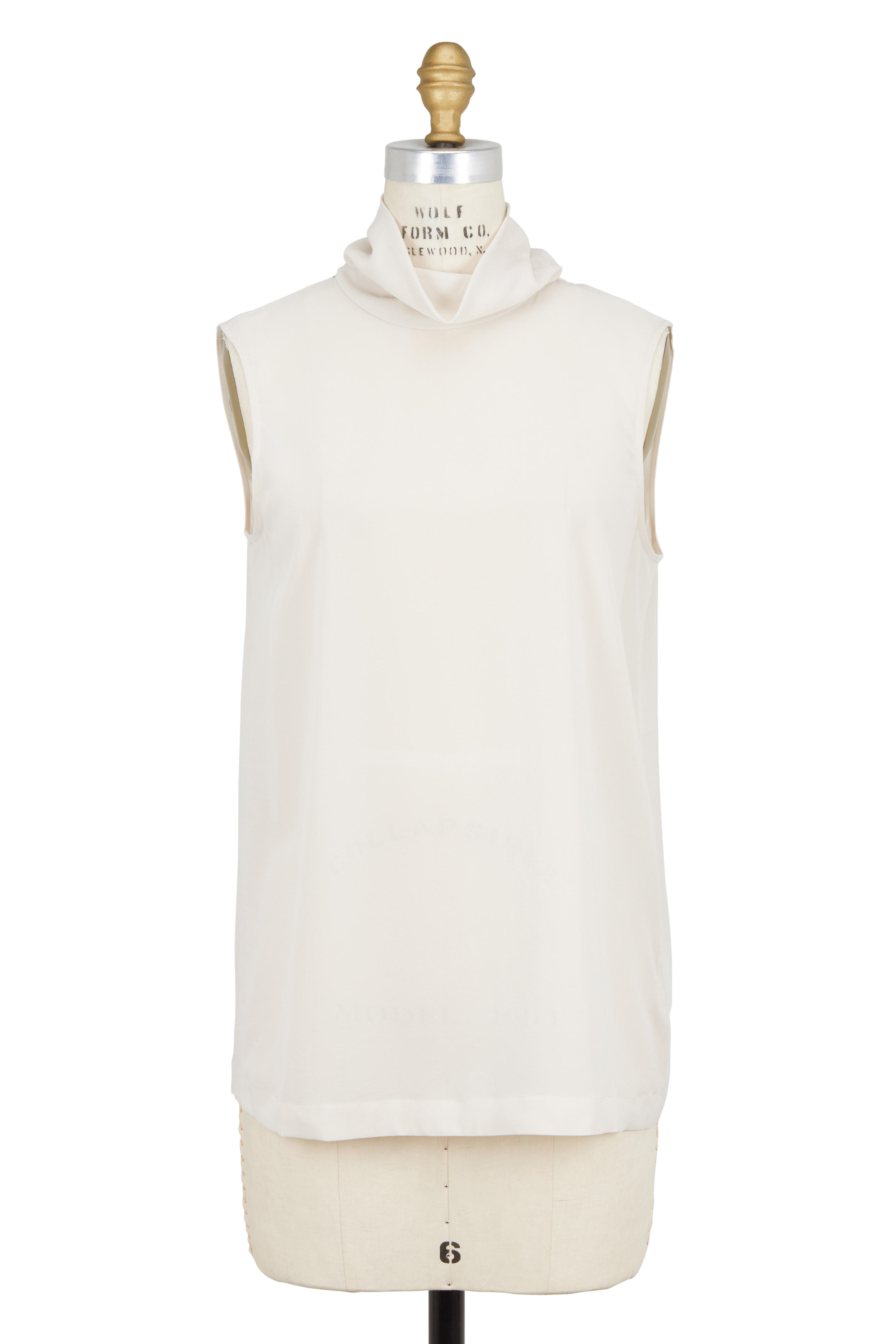 silk turtleneck sleeveless