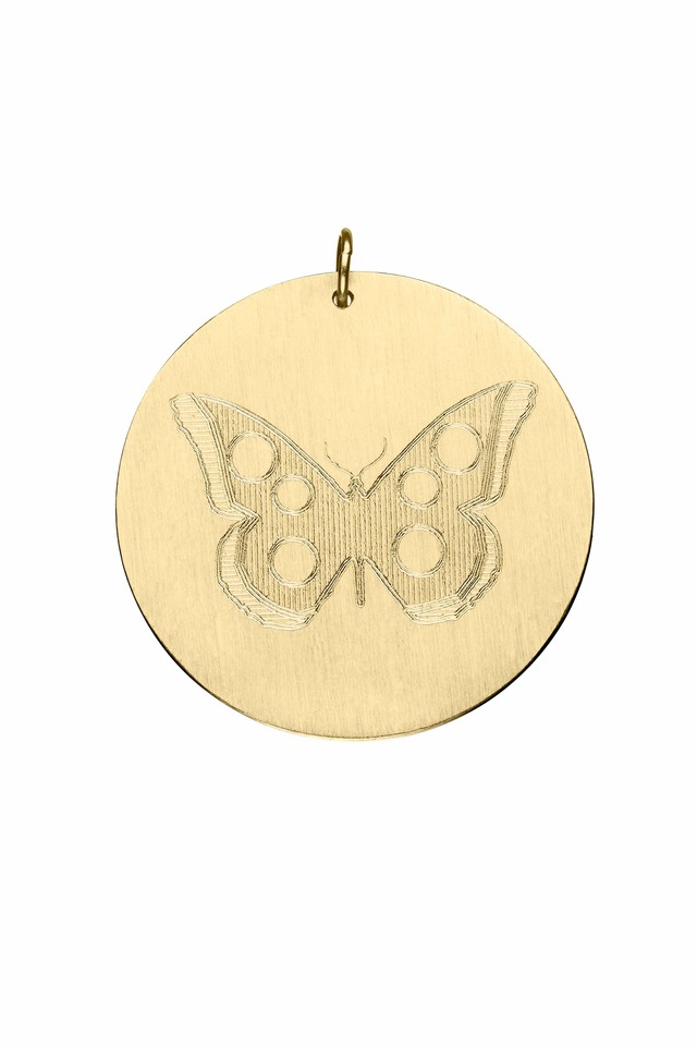 Yellow Gold Butterfly Charm Pendant