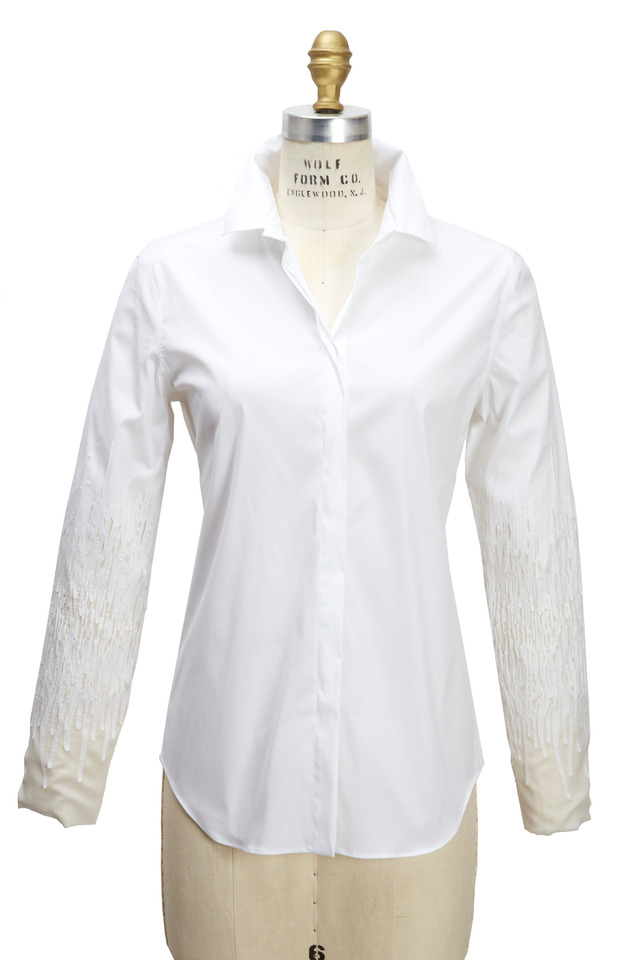 White Poplin Blouse
