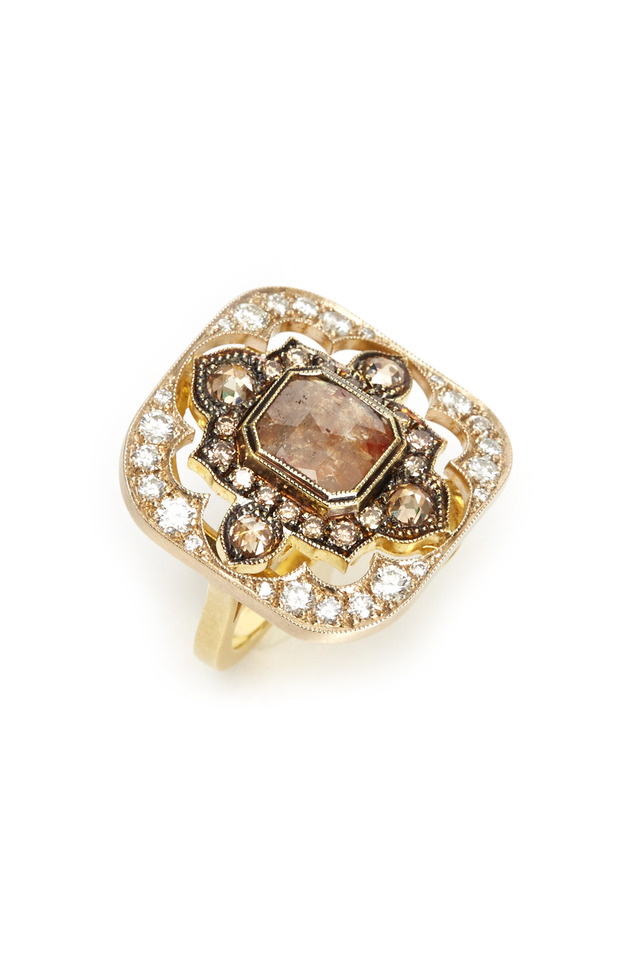 Yellow Gold Diamond Cocktail Ring