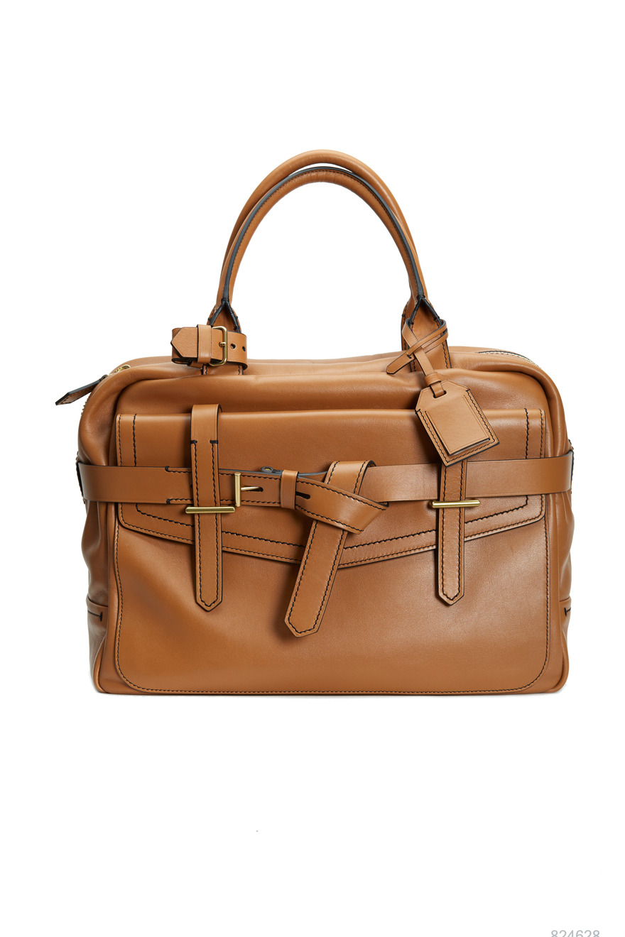 Fighter Saddle Brown Leather Satchel