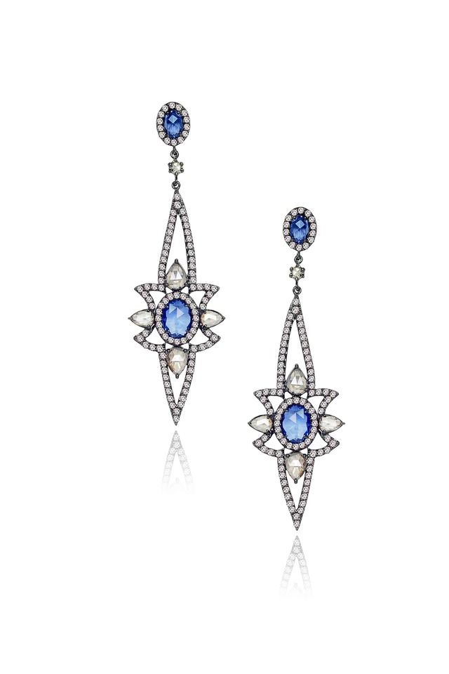 Diamond & Sapphire Earrings
