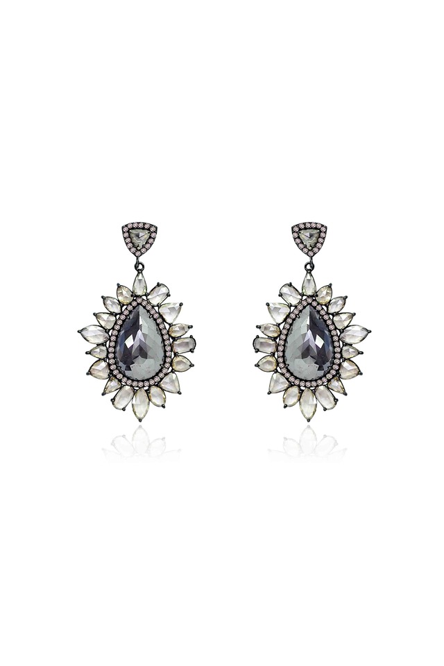 Rough & Rose-Cut Diamond Earrings