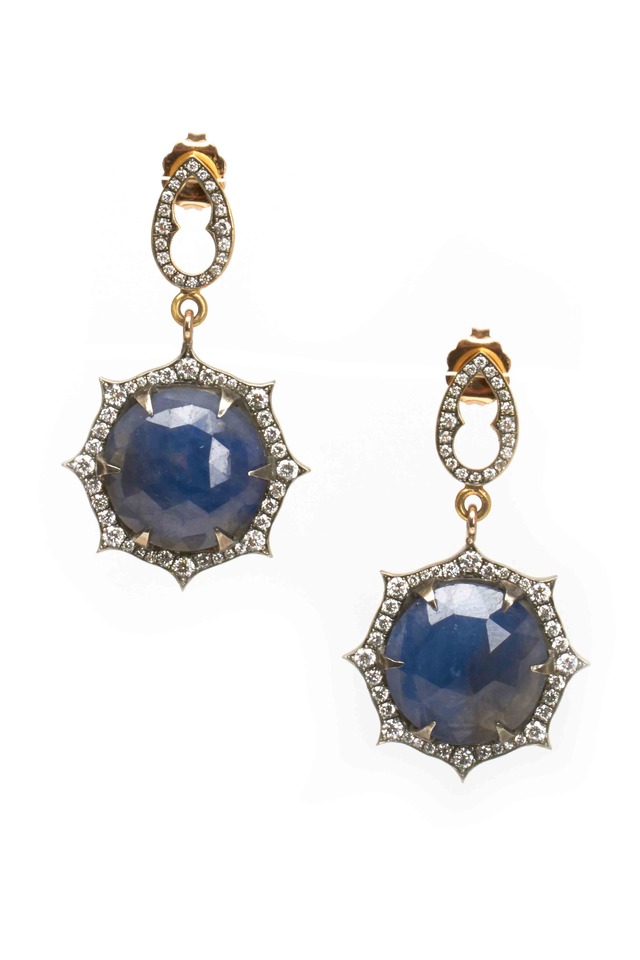 Gold Sapphire Earrings