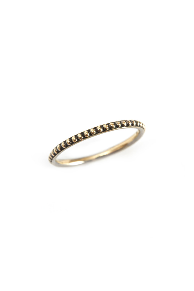 Yellow Gold Caviar Band