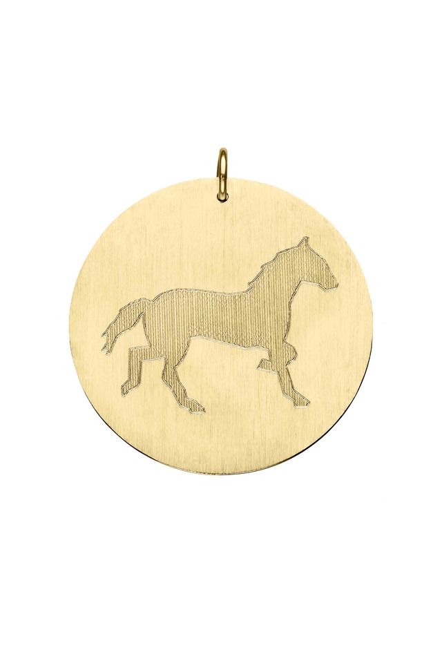 Yellow Gold Engravable Horseshoe Charm