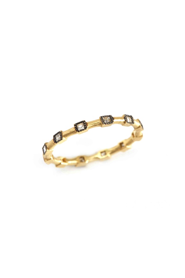 18K Yellow Gold Diamond Stackable Band