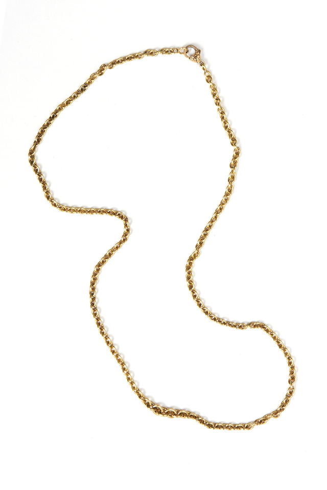 Yellow Gold Handmade Link Chain Necklace