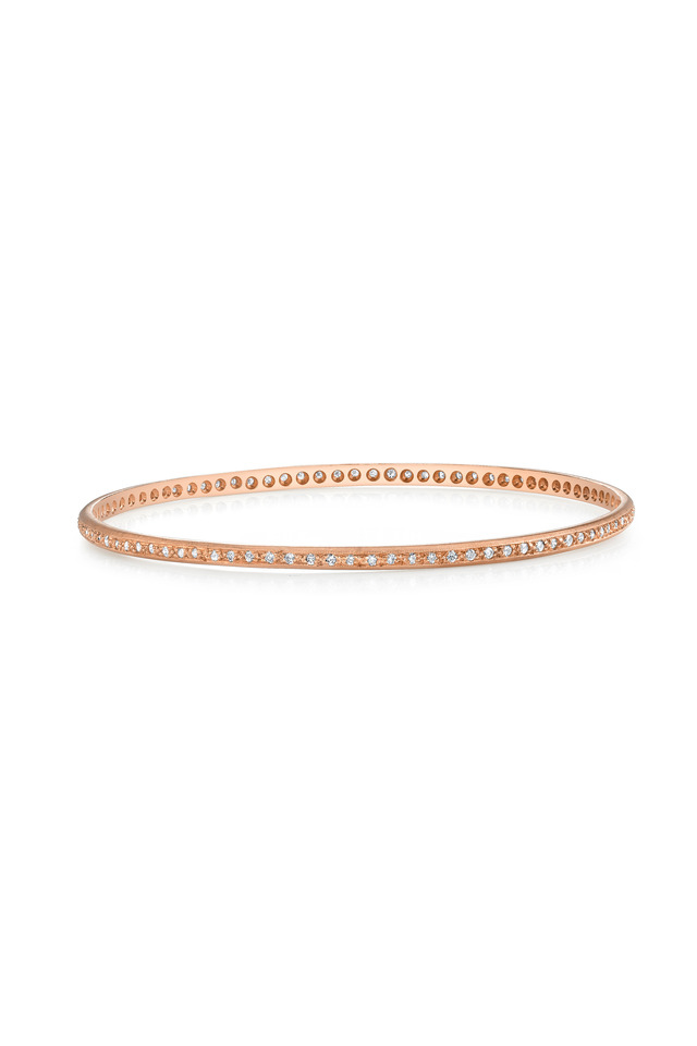 Rose Gold Diamond Bangle Bracelet