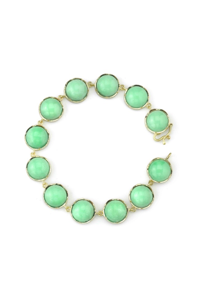 Mint Chrysoprase Cabochon Bracelet
