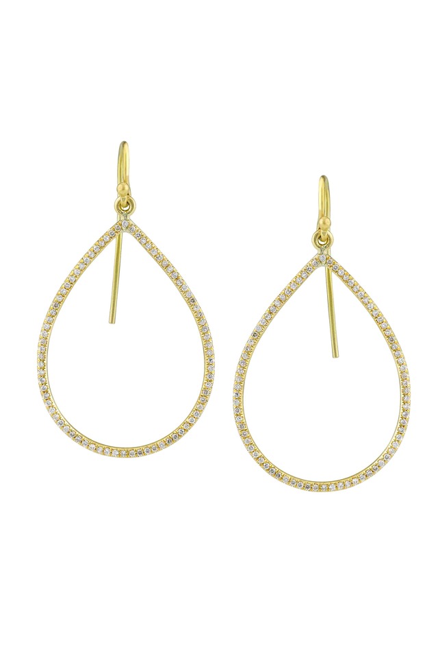 Yellow Gold Pear-Shaped Diamond Earrings