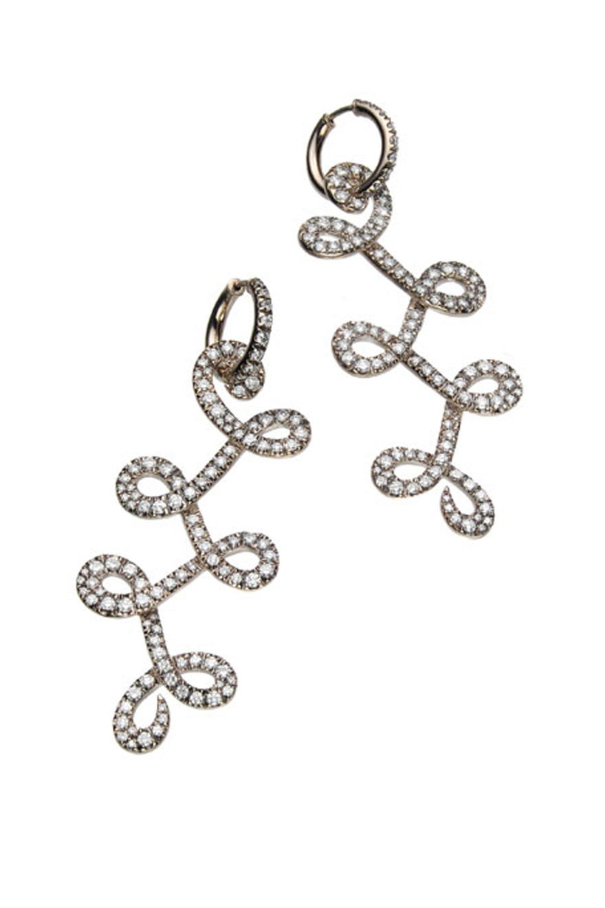 Noble Gold Diamond Celtic Dunes Earrings
