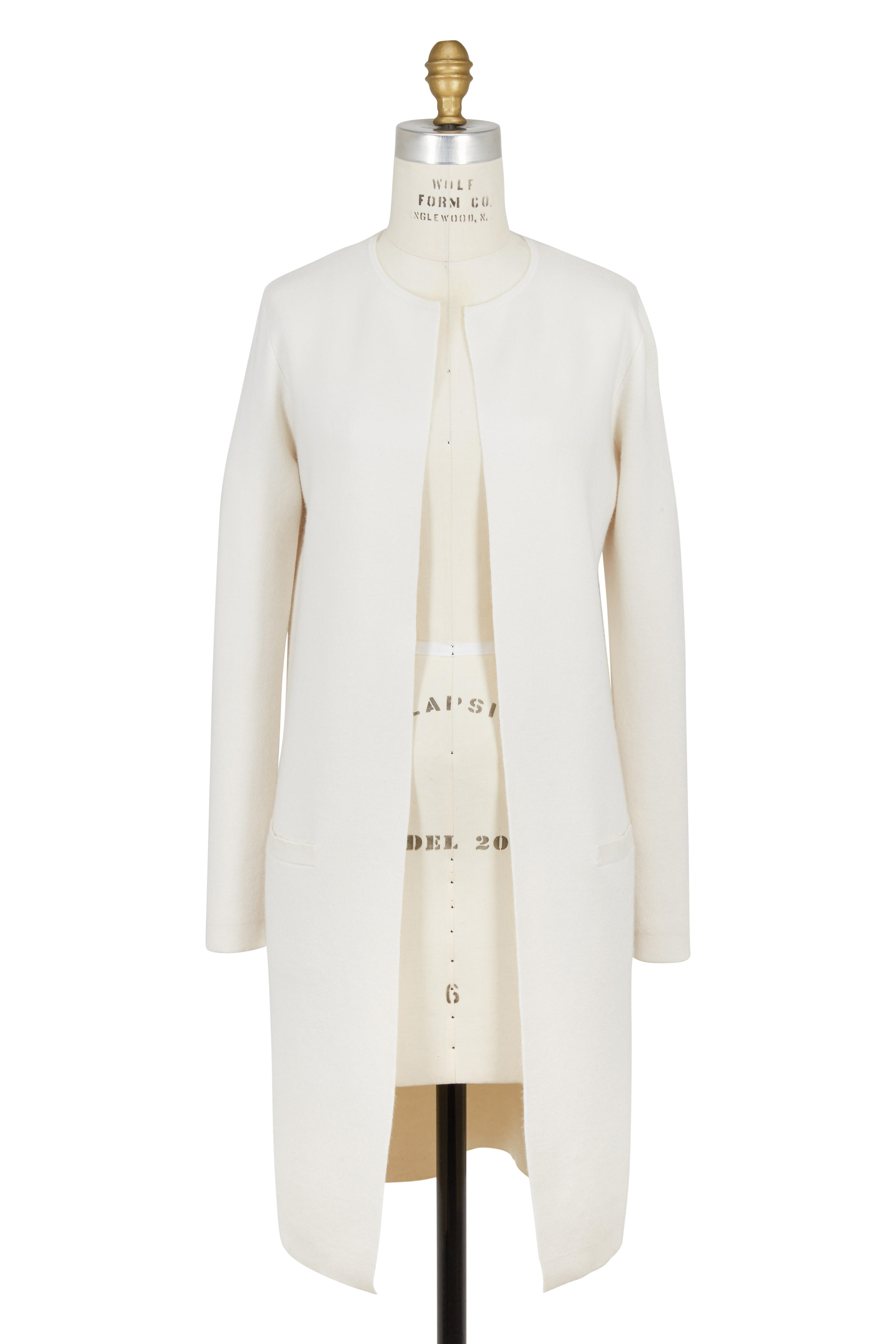 silk long cardigan coat