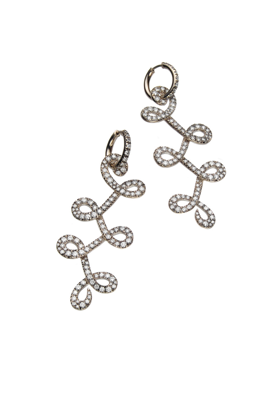 Noble Gold Diamond Celtic Dunes Earrings