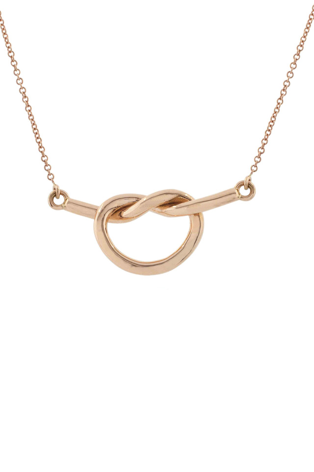 Rose Gold Love Knot Necklace